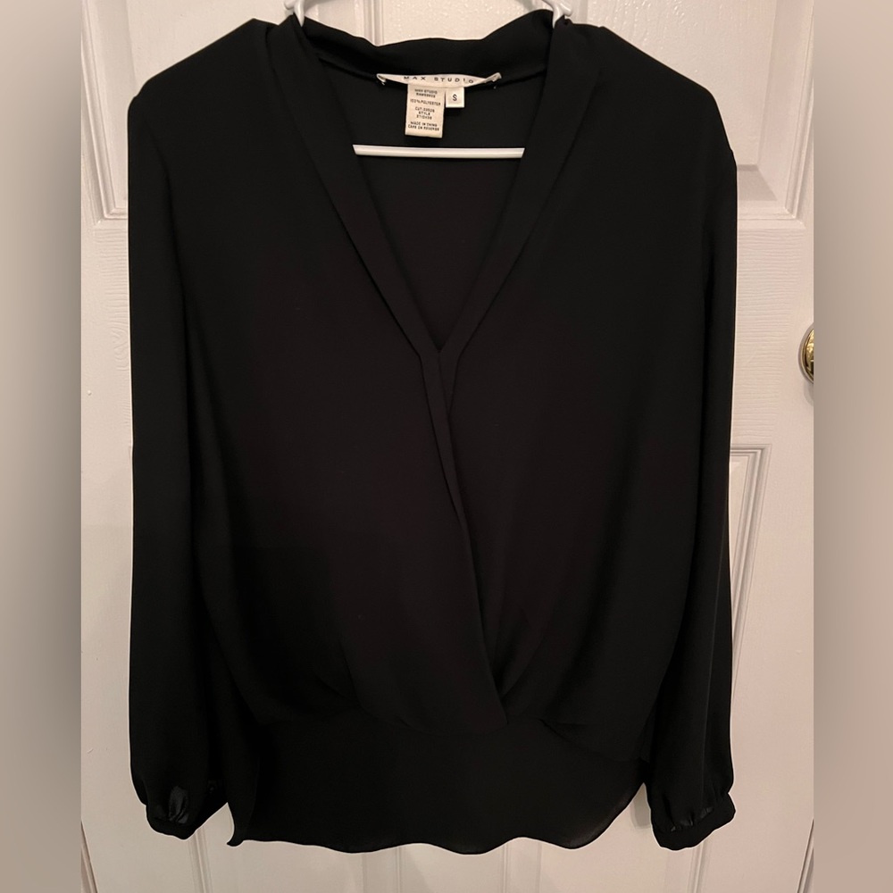 Max Studio faux wrap blouse
